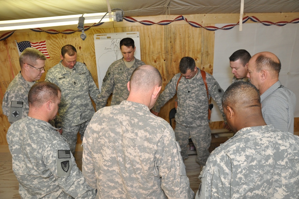 JSC-A Weekly Bible Study at Kandahar Airfield, Afghanistan