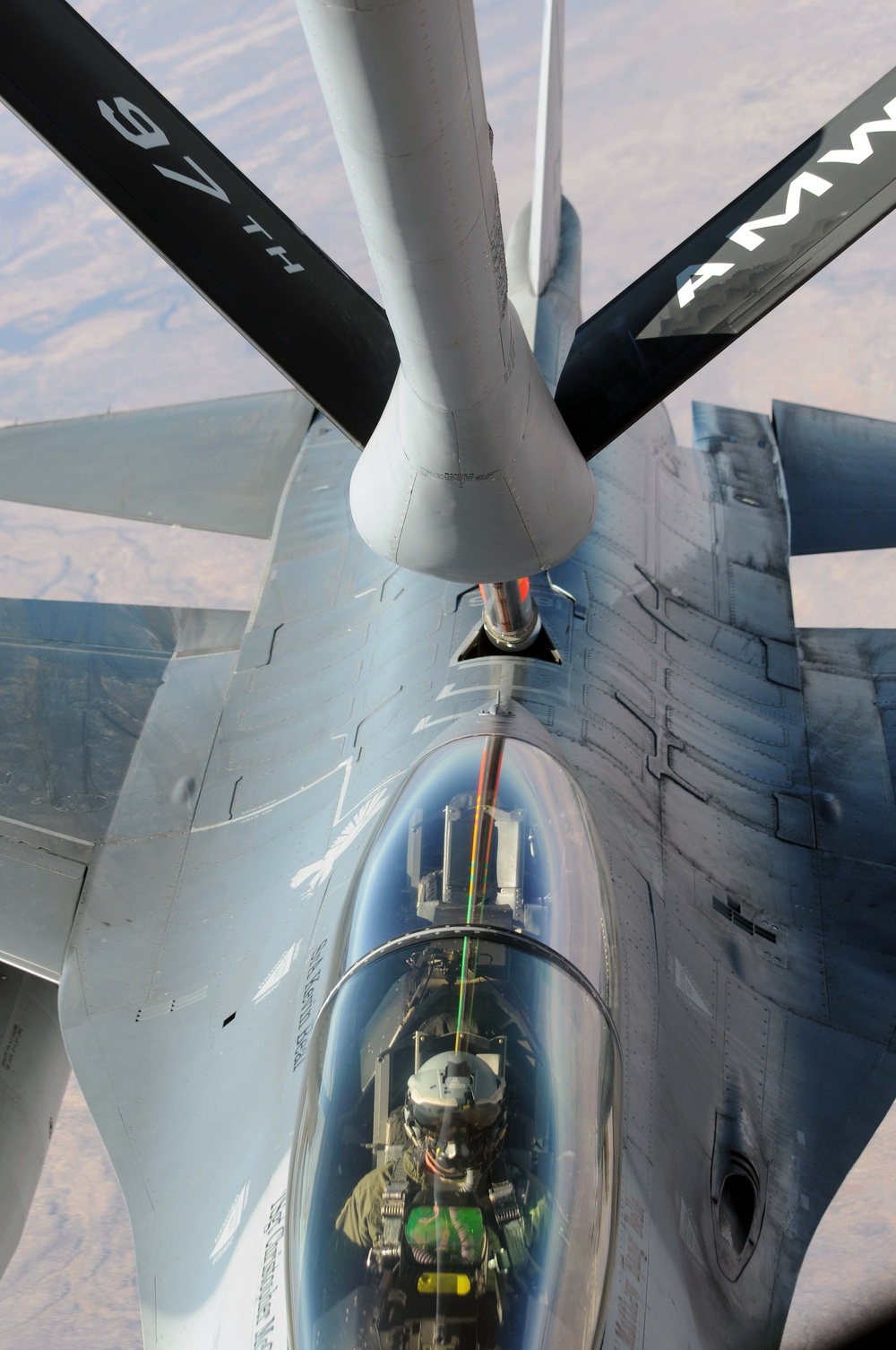 Mighty 97th tanker helps fuel mass F-16 exercise