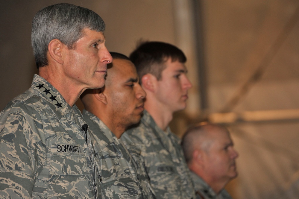 CSAF presents two Purple Hearts at Bagram Airfield
