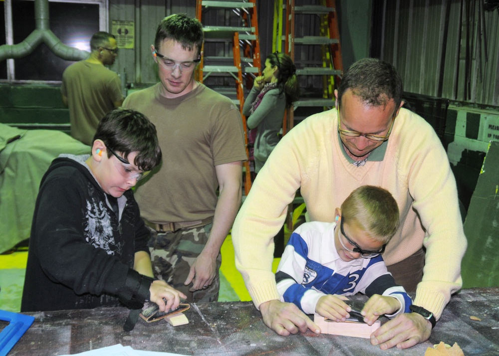 Seabees and Boy Scouts Team Up for Pinewood Victory