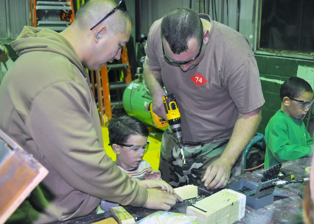 Seabees and Boy Scouts Team Up for Pinewood Victory