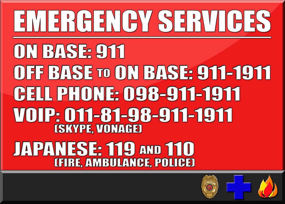 911 Emergency calling procedures on Okinawa