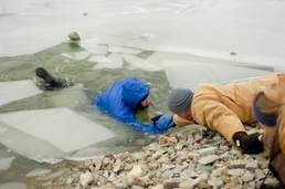 Camp Atterbury hosts ice rescue training