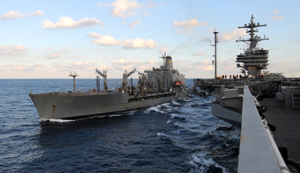 USS George H.W. Bush Refuels at Sea