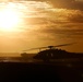 UH-60 Black Hawk Taxies the Flight Line at Sun Set