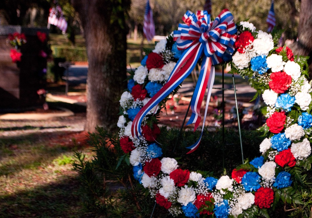 Wreath at the Tomb of Staff Sgt. Robert Miller