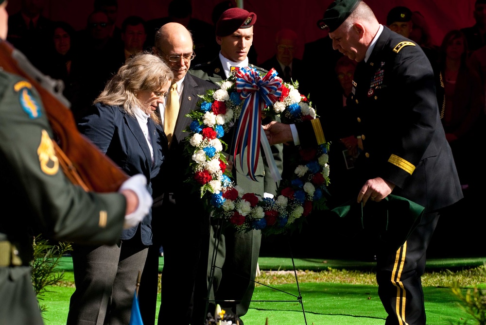Presenting the Wreath