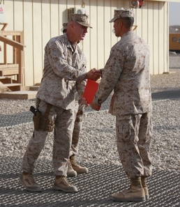 Sailor receives combat meritorious promotion in Afghanistan