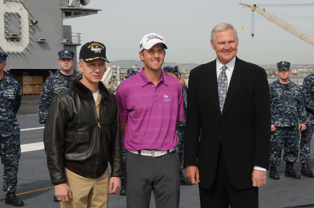 USS Ronald Reagan golf action