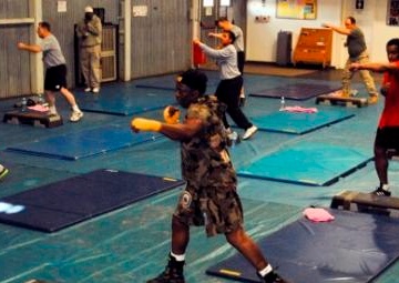 Billy Blanks visits Camp Bondsteel
