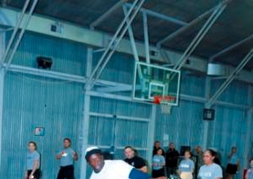 Billy Blanks visits Camp Bondsteel
