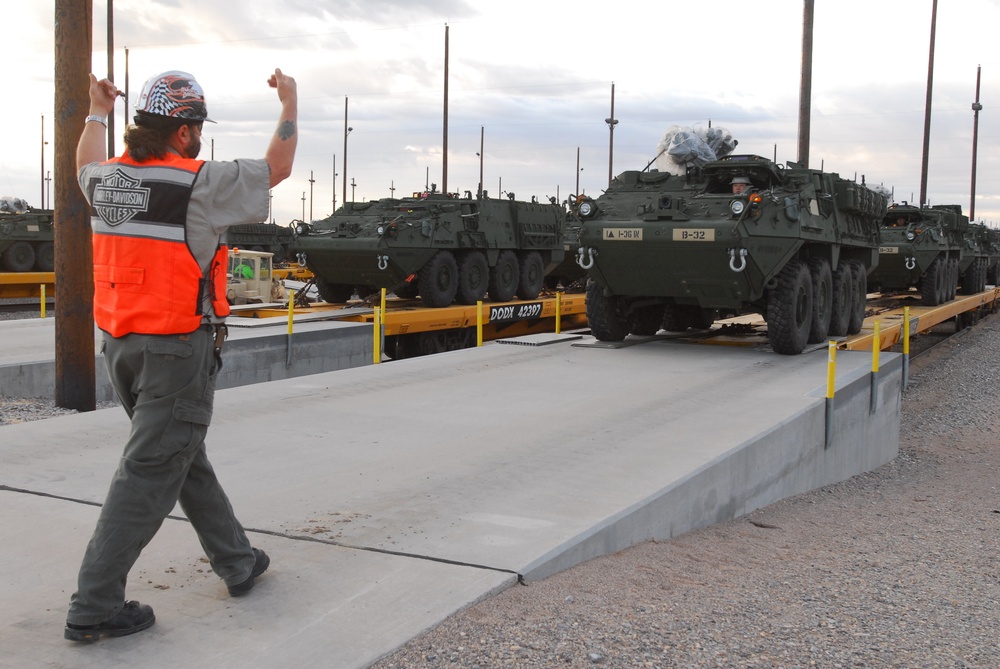 Fort Bliss receives their first Stryker vehicles