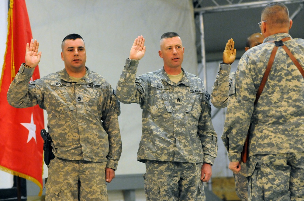 Army Reserve Chief re-enlists troops in Afghanistan