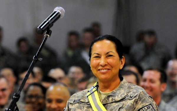 Army Reserve Chief holds town hall meeting with troops Afghanistan