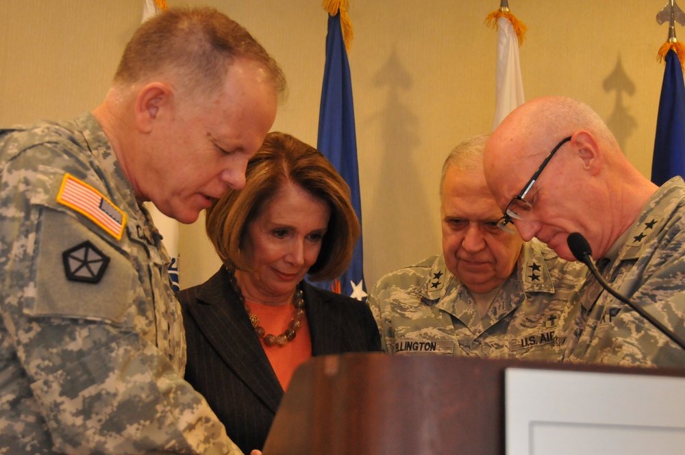 Pelosi surprises National Guard Chaplain Corps