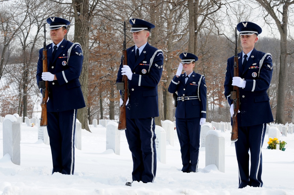 Scott AFB Honor Guard renders final honors at funerals