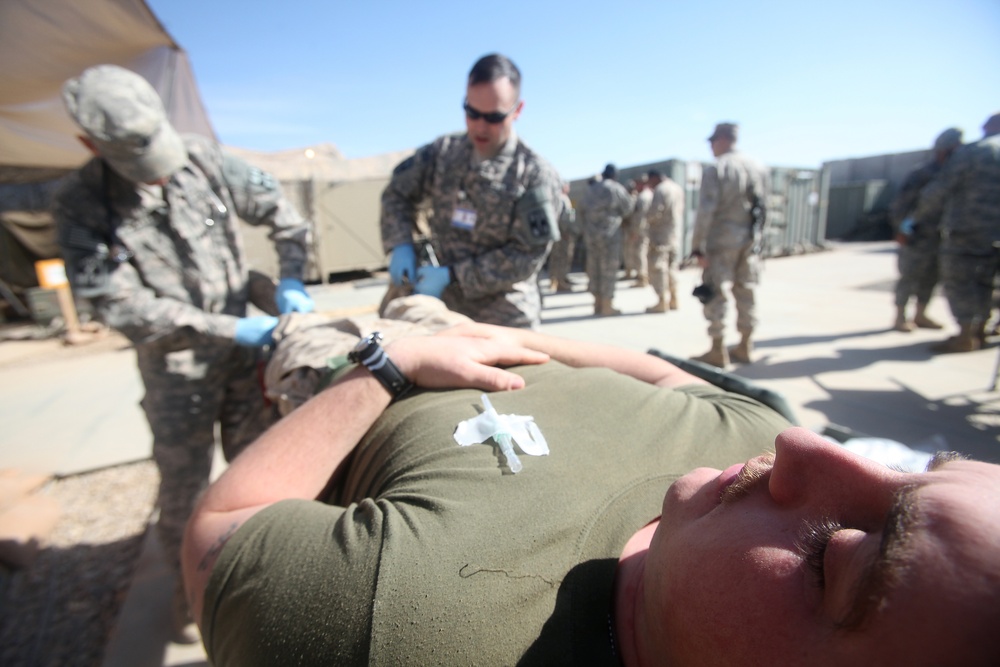Deployed squadron refines disaster response during mass casualty drill