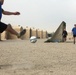 US and UK troops play friendly soccer game