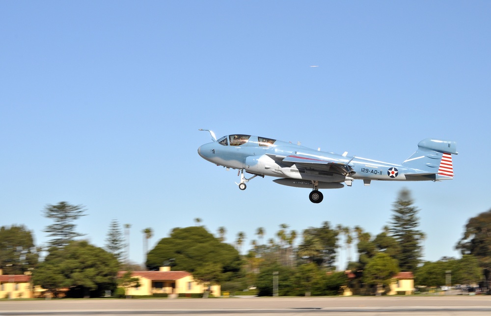 An E/A-6B Prowler Arrives at NAS North Island