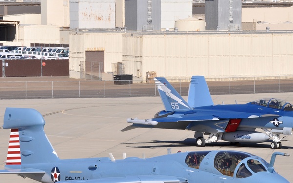 An E/A-6B Prowler Arrives at NAS North Island