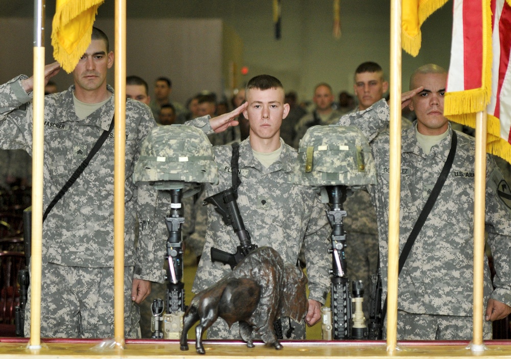 Long Knife Soldiers salute fallen brothers