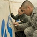 Projected picture promotes placard painting