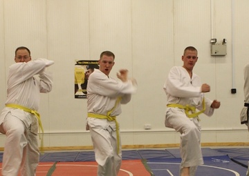 Soldiers earn Yellow Belt for Tae Kwon Do