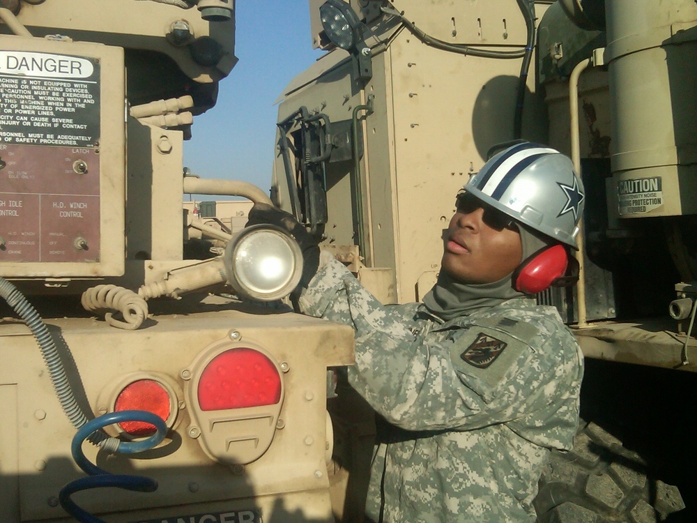 Soldier plays key-role as wheeled vehicle mechanic