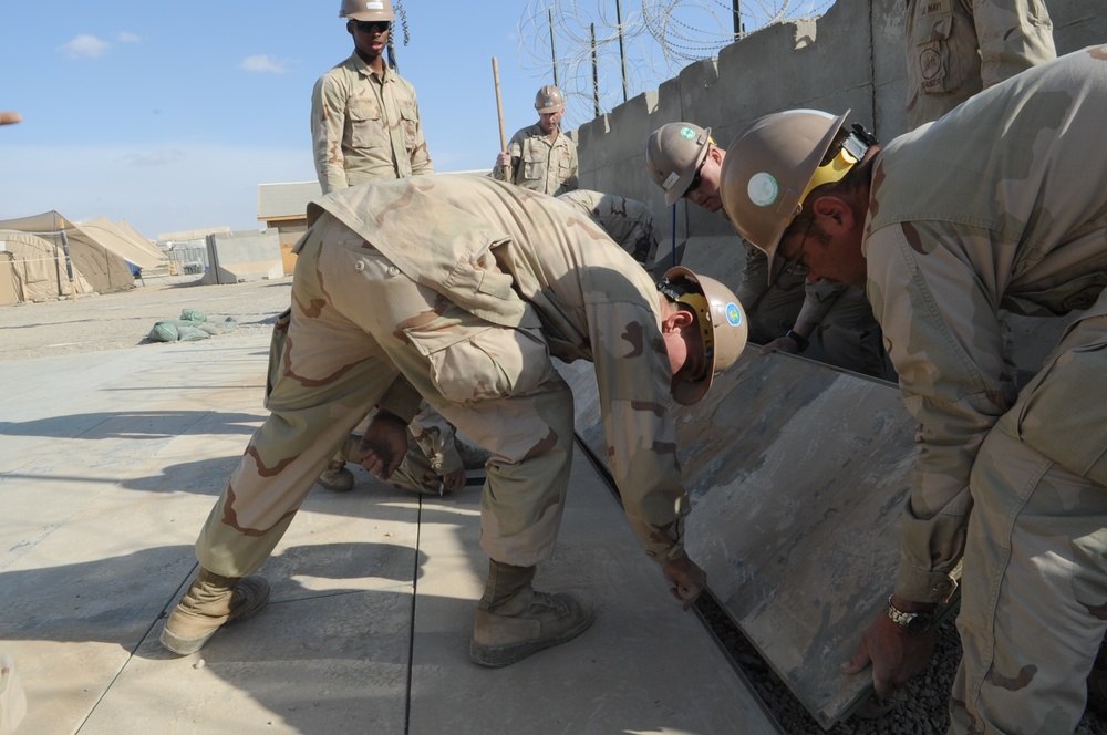 Seabees Place AM2 Matting for a Basketball Court