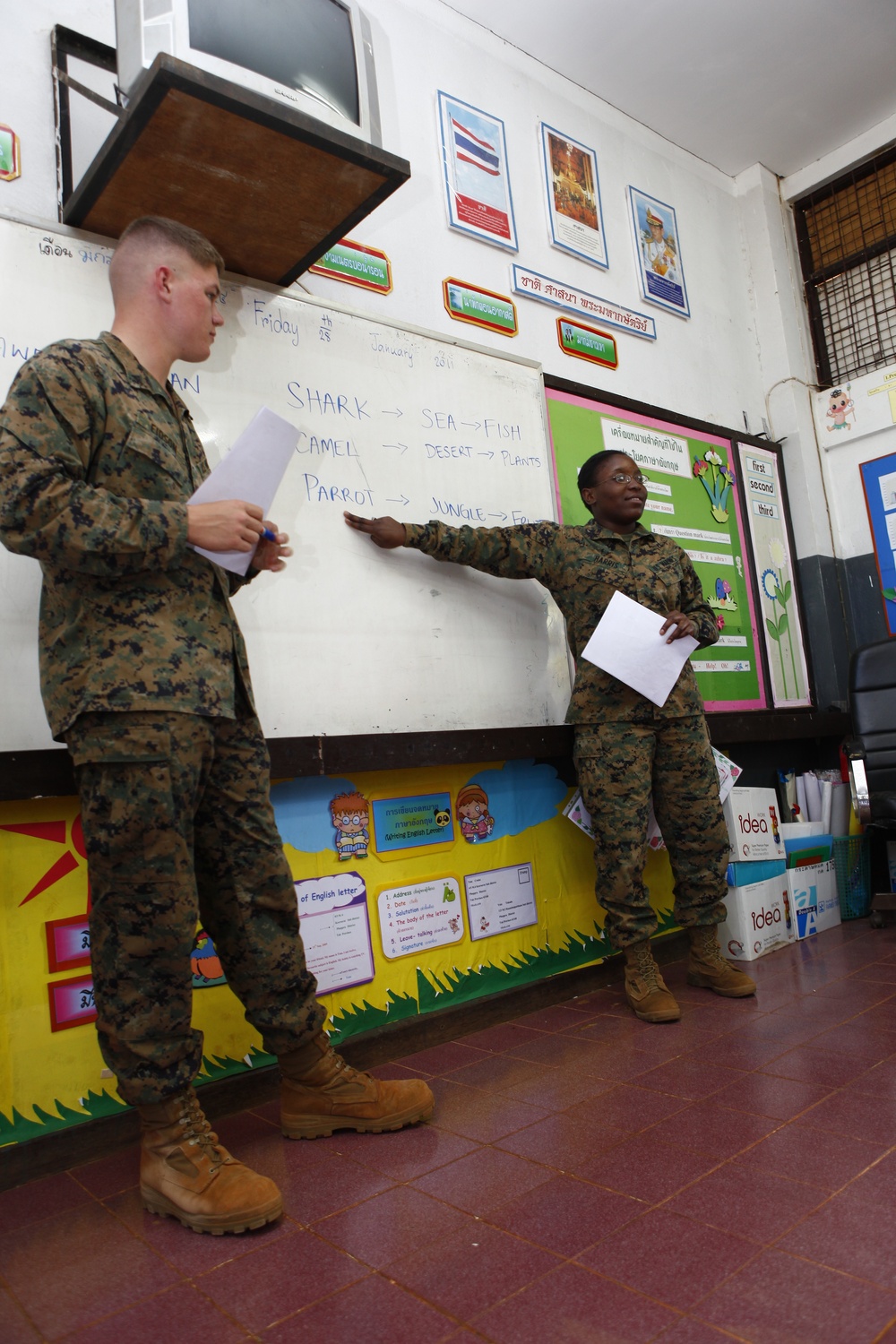 Civil Affairs Marines participate in relationship building projects during Cobra Gold 2011