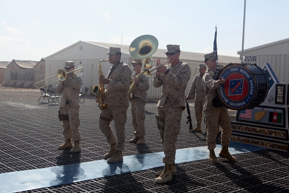 Marine Division practices for 70th anniversary celebration