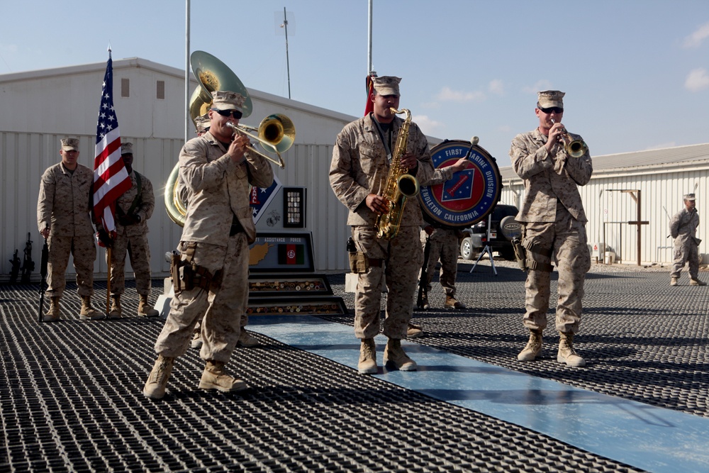 1st Marine Division practices for 70th anniversary celebration