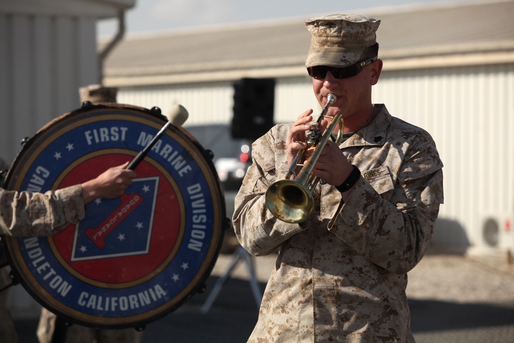 1st Marine Division practices for 70th anniversary celebration