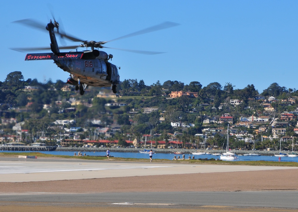 Taking off from Naval Air Station North Island