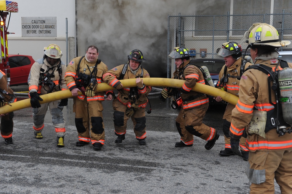 Fire at the defense distribution depot