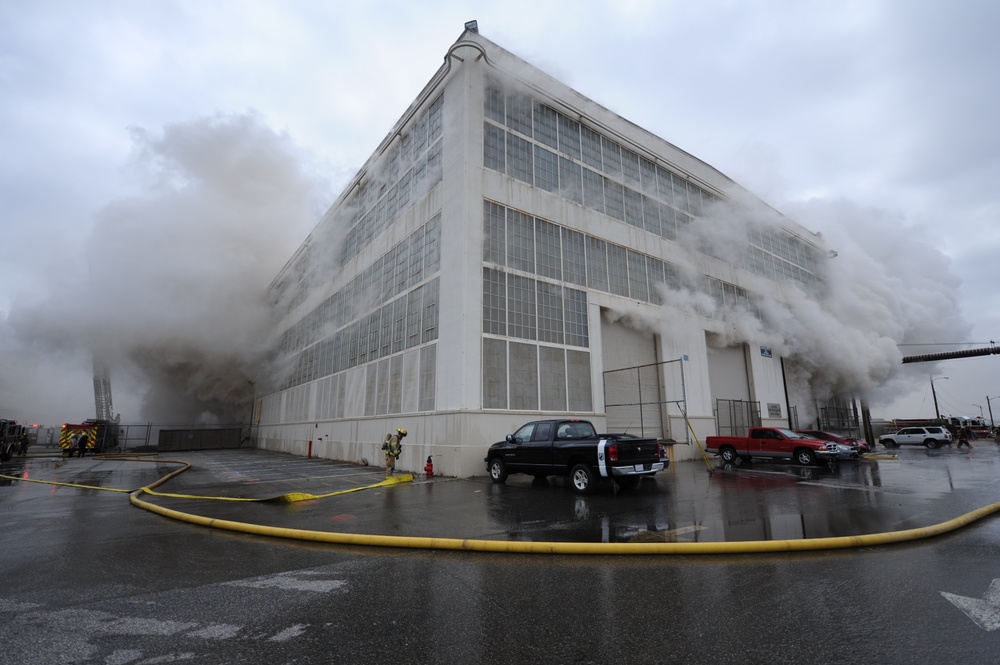 Fire at the defense distribution depot