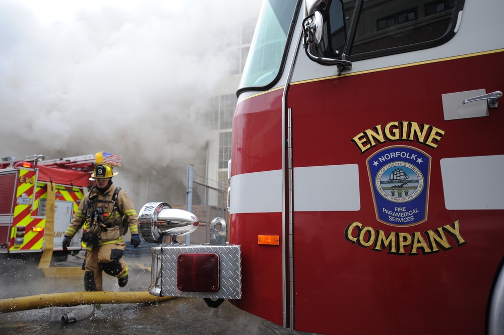 Fire at the defense distribution depot