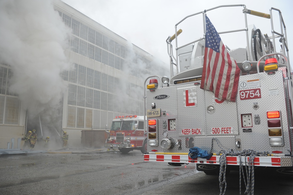 Fire at the defense distribution depot