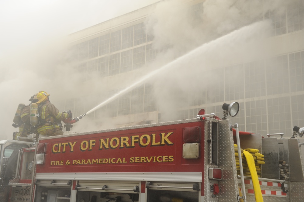 Fire at the defense distribution depot