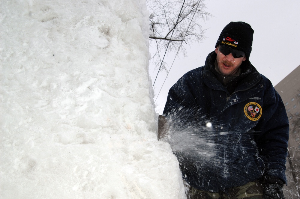 Misawa Sailors to Create Snow Sculpture in Northern Japan