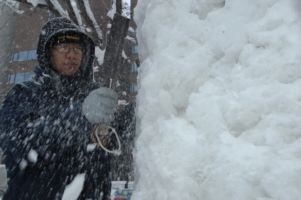 Misawa Sailors to Create Snow Sculpture in Northern Japan