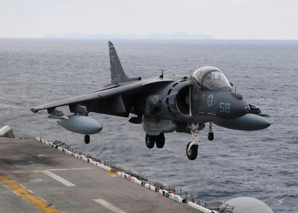 Harrier lands on Essex