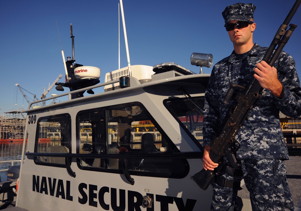 CNRSW Harbor Patrol Unit guides Ships inot Navy Base San Diego