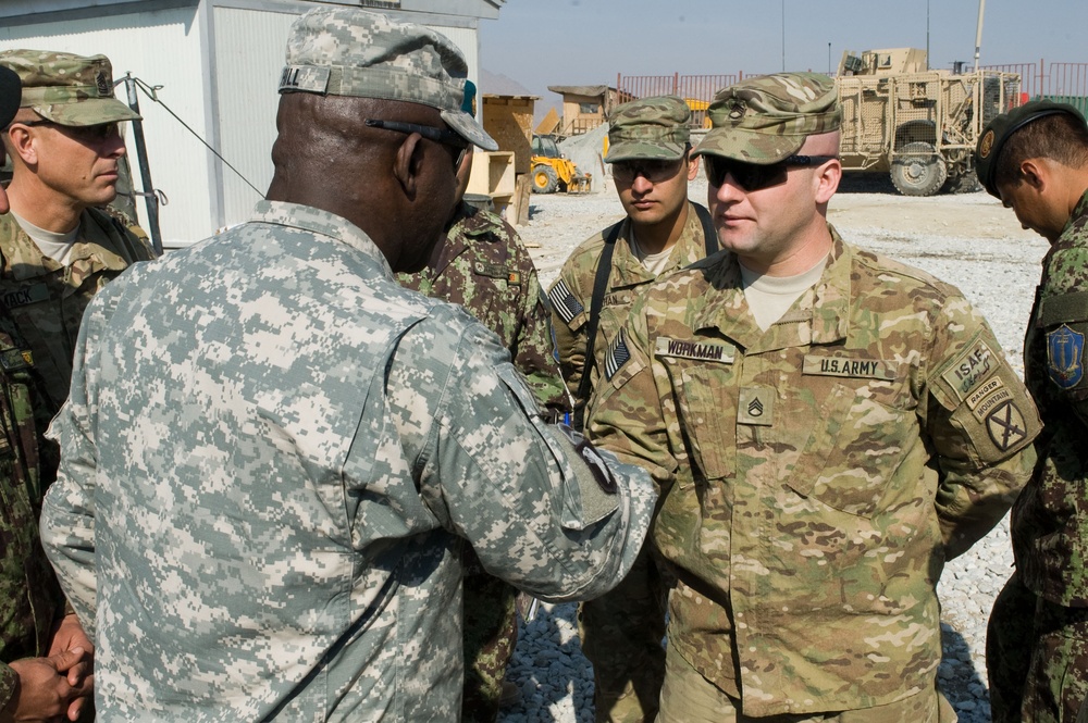 Afghan, coalition front-line troops share frustrations, successes, concerns with senior enlisted leaders
