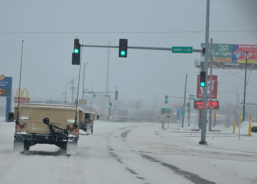 233rd Military Police Company assists in winter storm