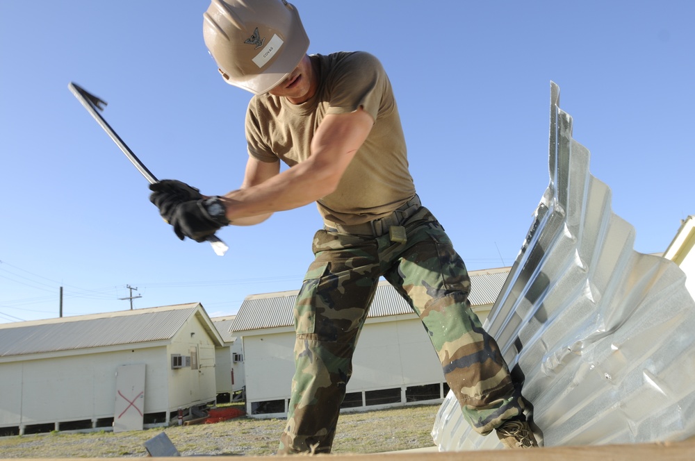 Seabees working in Guantanamo Bay