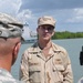 Vice Chief of Naval Operations Adm. Jonathan W. Greenert is interviewed by a Joint Task Force Public Affairs official