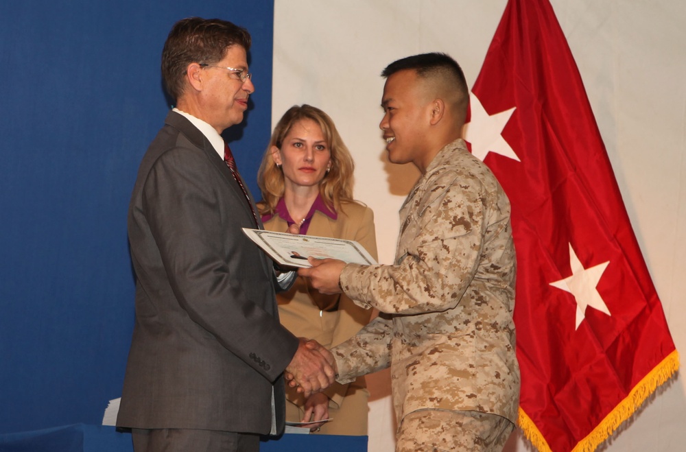 Marines take oath of U.S. citizenship in Afghanistan