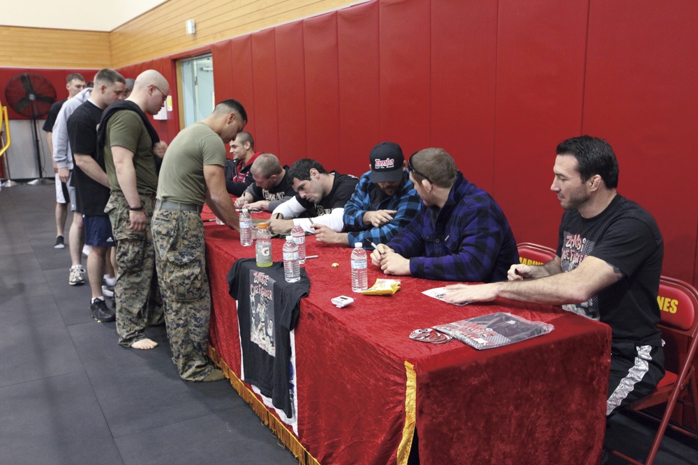 MMA Fighters visit Marines on Okinawa