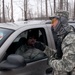 New Mexico Army National Guard soldiers training on security Checkpoint operations at Camp Atterbury Joint Maneuver Training Center